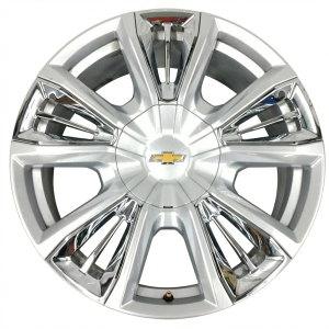 2021-2025 Chevrolet Suburban Chrome 22x9 10-Spoke Bright Hyper Alloy Wheel with Chrome Inserts (Used OEM)