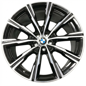 2020-2025 BMW X6 Black 20x10.5 10-Spoke Machined Black Alloy Rear Wheel (New OEM)