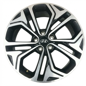 2019-2020 Hyundai Santa Fe Black 19x7.5 Black Machined Alloy Wheel (Used OEM)