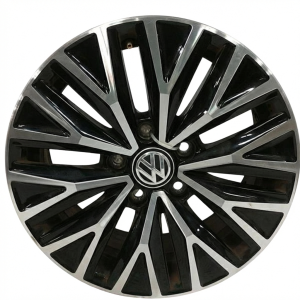 2018-2019 Volkswagen Golf Black 16x6.5 Machined Black Alloy Wheel (Used OEM)