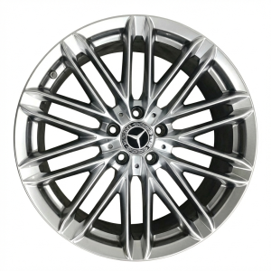 2021-2025 Mercedes-Benz S500 Silver 19x8.5 Hyper Smoked Alloy Wheel (New OEM)
