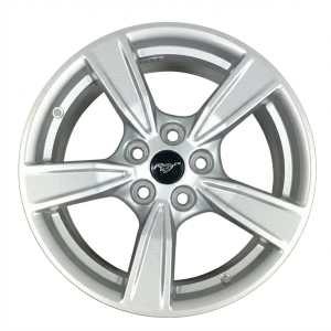 2020-2023 Ford Mustang Silver 17x7.5 5-Spoke Silver Painted Aluminum Wheel (New OEM)