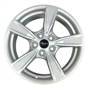 2020-2023 Ford Mustang Silver 17x7.5 5-Spoke Silver Painted Aluminum Wheel (New OEM)