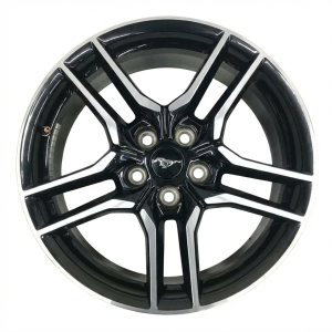 2018-2023 Ford Mustang Black 18x8 10-Spoke Machined Black Alloy Wheel (New OEM)