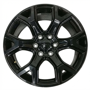 2023-2025 Jeep Wagoneer Black 20x9 6 Y-Spoke Gloss Black Alloy Wheel (New OEM)