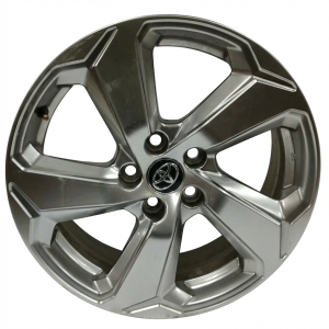 2019-2022 Toyota RAV4 Chrome 18x7 5-Spoke Smoked Hyper Alloy Wheel (Used OEM)