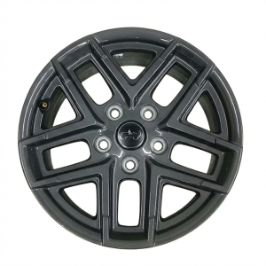 2024-2026 Jeep Wrangler Black 17x7.5 Double Spoke Charcoal Alloy Wheel (New OEM)
