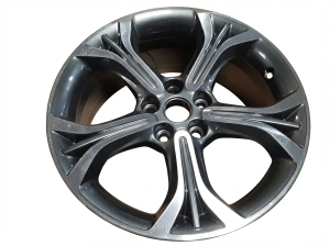 2019 Chevrolet Cruze Black 19x8.5 5 Split-Spoke Machined Charcoal Alloy Wheel (Remanufactured OEM)