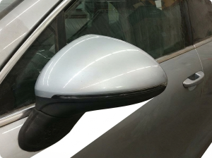 2015-2018 Porsche Cayenne Silver Power Heated Auto-Dimming Blind Spot Signal Door/Side View Mirror - Left (Driver) (Used OEM)