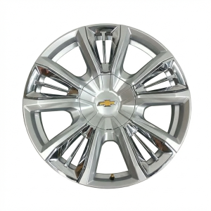2021-2025 Chevrolet Suburban Chrome 22x9 10-Spoke Bright Hyper Alloy Wheel with Chrome Inserts (Used OEM)
