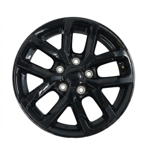 2021-2025 Jeep Wrangler Black 17x7.5 5 Double-Spoke Gloss Black Alloy Wheel (Used OEM)