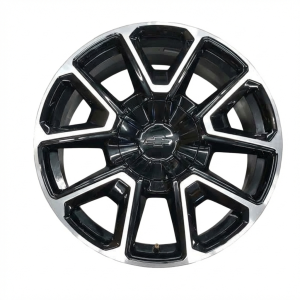 2021-2025 Chevrolet Suburban Black 22x9 10-Spoke Machined Black Alloy Wheel (Used OEM)