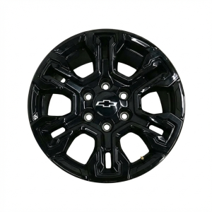 2022-2025 Chevrolet Silverado 1500 Black Gloss Black Painted Alloy Wheel (Used OEM)