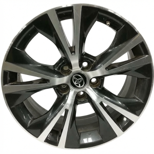 2016-2019 Toyota Highlander Gray 18-Inch 10-Spoke Machined Charcoal Alloy Wheel (Used OEM)
