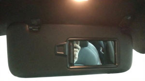2022-2024 Kia Forte Black Sun Visor with Sunroof and Illuminated Vanity Mirror - Right (Passenger) (Used OEM)