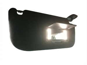 2021-2025 Ford F-150 Black Sun Visor with Sunroof, Illuminated Mirror, and Garage Door Opener - Right (Passenger) (Used OEM)