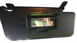 2013-2016 Mercedes-Benz GL550 Black Sun Visor with Illuminated Vanity Mirror - Right (Passenger) (Used OEM)