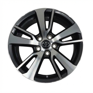 2016-2018 Toyota RAV4 Black 17x7 5-Split-Spoke Machined Charcoal Alloy Wheel (Used OEM)