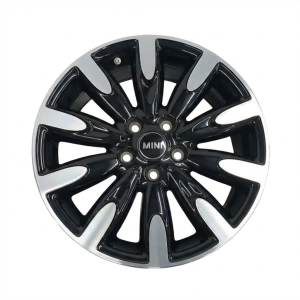 2014-2024 Mini Cooper Black 17x7 Roulette Spoke 502 Machined Black Alloy Wheel (Used OEM)