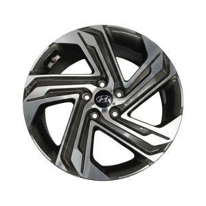 2021-2023 Hyundai Santa Fe Black 18x7.5 5-Spoke Machined Charcoal Alloy Wheel (Used OEM)