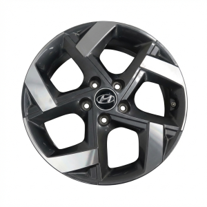 2020-2025 Hyundai Venue Black 17x6.5 Machined Charcoal Alloy Wheel (Used OEM)