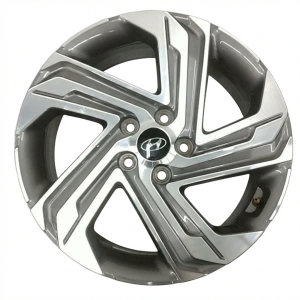 2021-2023 Hyundai Santa Fe Black 18x7.5 5-Spoke Machined Charcoal Alloy Wheel (Used OEM)