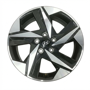 2021-2023 Hyundai Elantra Black 17x7 Machined Charcoal Alloy Wheel (New OEM)