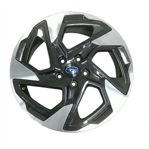 2024-2025 Subaru Crosstrek 18-Inch Angled Spoke Machined Charcoal Alloy Wheel (New OEM)