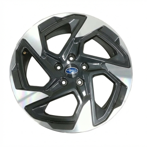 2024-2025 Subaru Crosstrek 18-Inch Angled Spoke Machined Charcoal Alloy Wheel (New OEM)