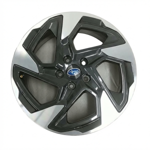 2024-2025 Subaru Crosstrek 18-Inch Angled Spoke Machined Charcoal Alloy Wheel (New OEM)