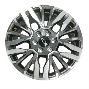 2025 Chevrolet Suburban Gray 20x9 V-Spoke Machined Charcoal Alloy Wheel (New OEM)