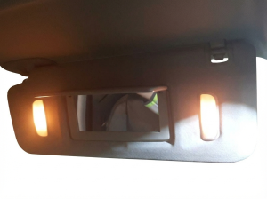 2007-2014 GMC Sierra 2500 HD Gray Illuminated Vanity Mirror Sun Visor - Left (Driver) (Used OEM)