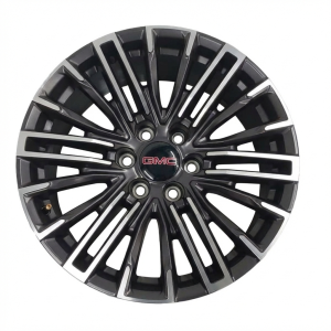 2025 GMC Yukon XL Black 24-Spoke Machined Satin Graphite Alloy Wheel (New OEM)