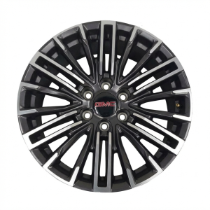 2025 GMC Yukon XL Black 24-Spoke Machined Satin Graphite Alloy Wheel (New OEM)