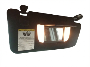 2016-2023 Toyota Tacoma Black Sun Visor with Sunroof and Illuminated Vanity Mirror - Right (Passenger) (Used OEM)