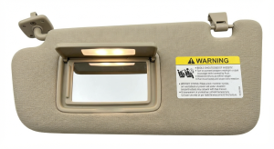 2015-2017 Audi SQ5 Gray Illuminated Vanity Mirror Sun Visor - Left (Driver) (Used OEM)