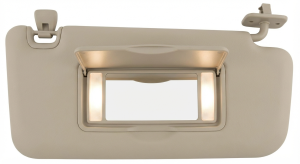 2020-2023 Lincoln Nautilus Tan Illuminated Sun Visor - Right (Passenger) (Used OEM)
