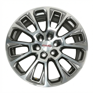 2025 GMC Yukon XL Silver 22x9 6-Spoke Machined Midnight Silver Alloy Wheel (New OEM)