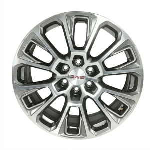 2025 GMC Yukon XL Silver 22x9 6-Spoke Machined Midnight Silver Alloy Wheel (New OEM)
