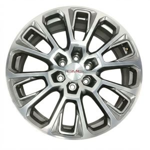 2025 GMC Yukon XL Silver 22x9 6-Spoke Machined Midnight Silver Alloy Wheel (New OEM)