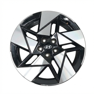 2024-2025 Hyundai Kona Black 19x7.5 5-Slotted Spoke Machined Black Alloy Wheel (Used OEM)