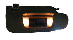 2017-2020 Ford Fusion Gray Sun Visor with Illuminated Vanity Mirror - Right (Passenger) (Used OEM)