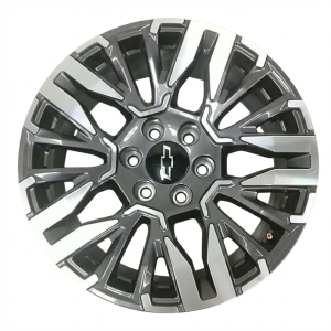 2025 Chevrolet Suburban Gray 20x9 V-Spoke Machined Charcoal Alloy Wheel (Used OEM)