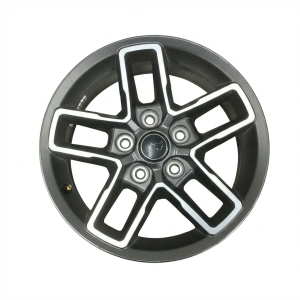 2024-2025 Jeep Wrangler Black 17x7.5 Machined Charcoal Alloy Wheel (New OEM)