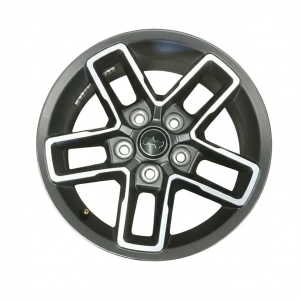 2024-2025 Jeep Wrangler Black 17x7.5 Machined Charcoal Alloy Wheel (New OEM)