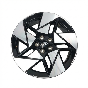 2024-2025 Hyundai Kona Black 19x7.5 5-Slotted Spoke Machined Black Alloy Wheel (Used OEM)