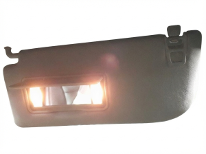 2015-2017 Ford F-150 Gray Sun Visor with Illuminated Mirror and Garage Door Opener - Left (Driver) (Used OEM)