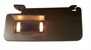 2019-2024 Ram 1500 Gray Sun Visor with Garage Door Opener and Illuminated Vanity Mirror - Left (Driver) (Used OEM)