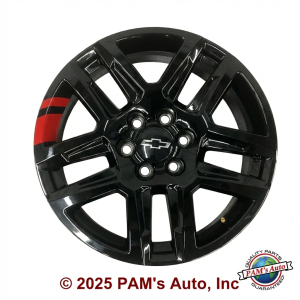 2021-2026 Chevrolet Silverado 1500 Black 20x9 10-Spoke Gloss Black Alloy Wheel (New OEM)