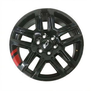 2021-2026 Chevrolet Silverado 1500 Black 20x9 10-Spoke Gloss Black Alloy Wheel (New OEM)